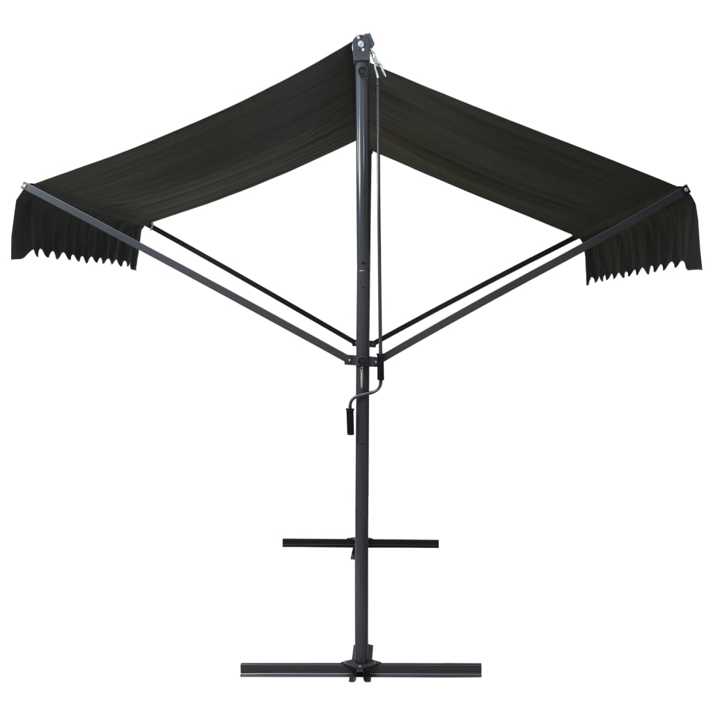 Antracitszürke szabadon álló napellenző 300 x 300 cm