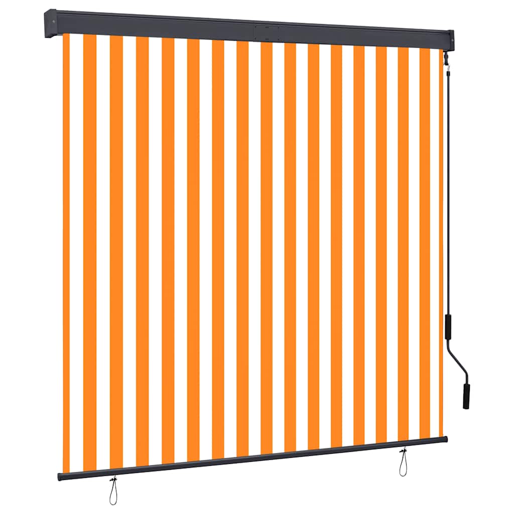 Fehér és narancssárga kültéri roló 160 x 250 cm