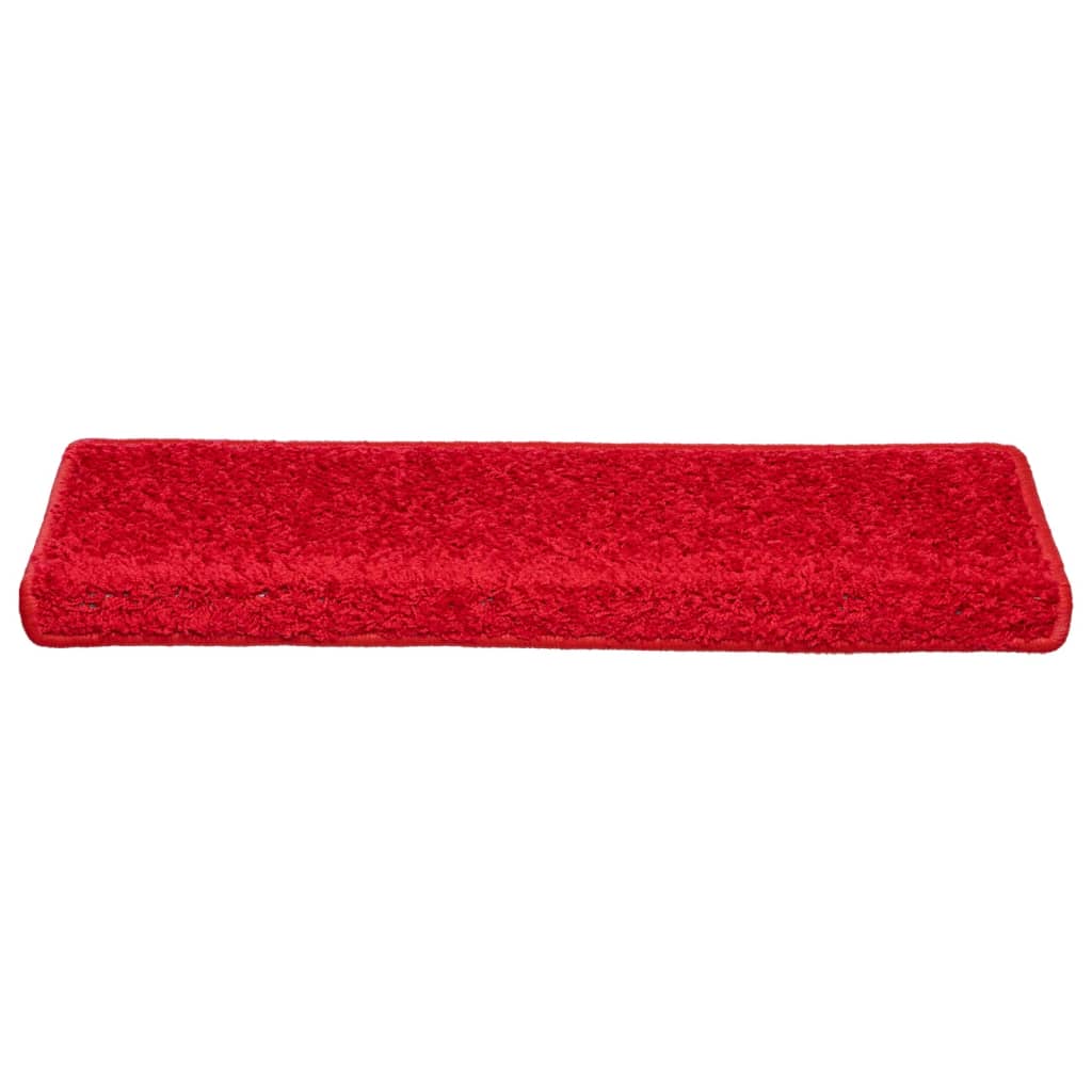 10 db piros, téglalap alakú szélű lépcsőszőnyeg 65 x 21 x 4 cm