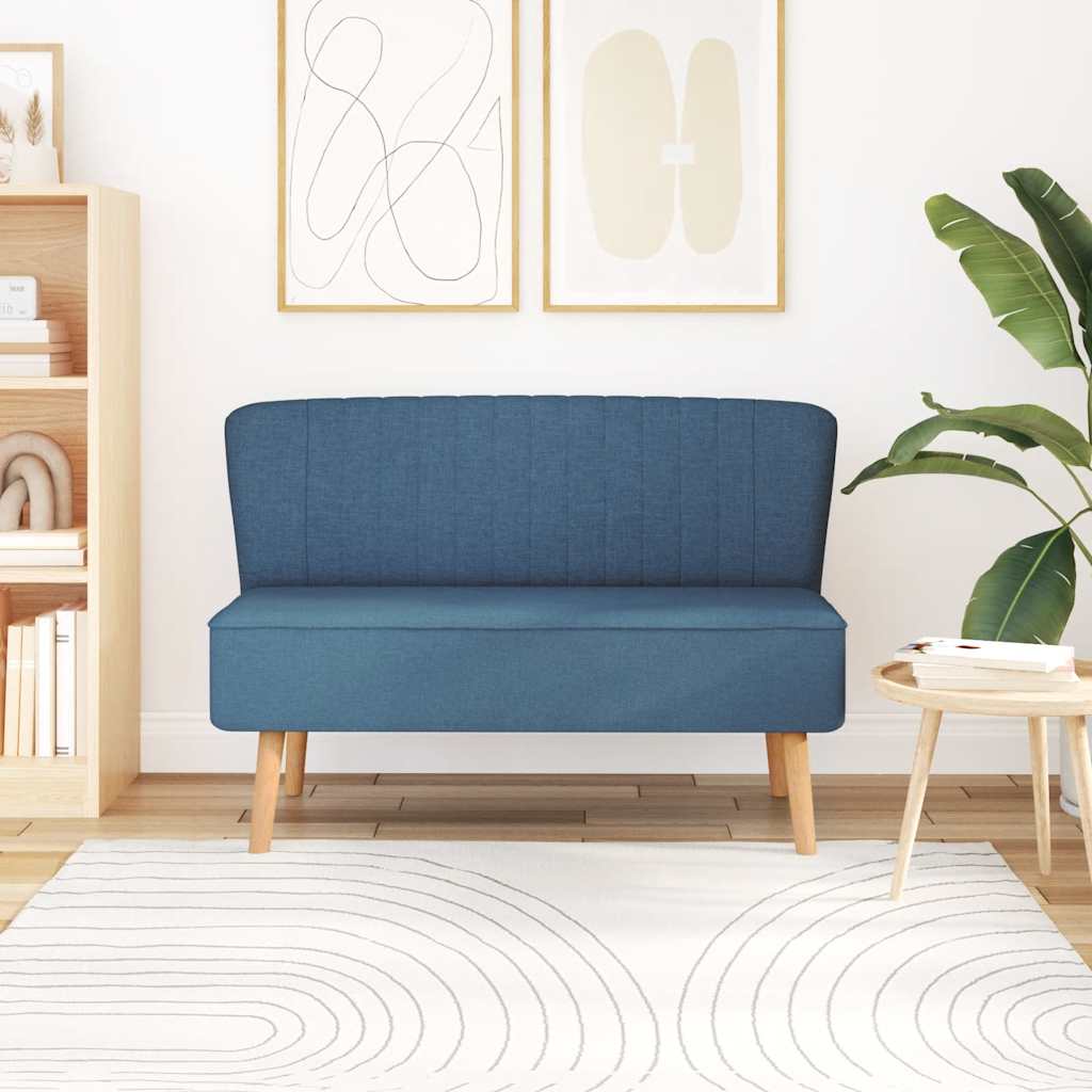 Kék szövetkanapé 117 x 55,5 x 77 cm 