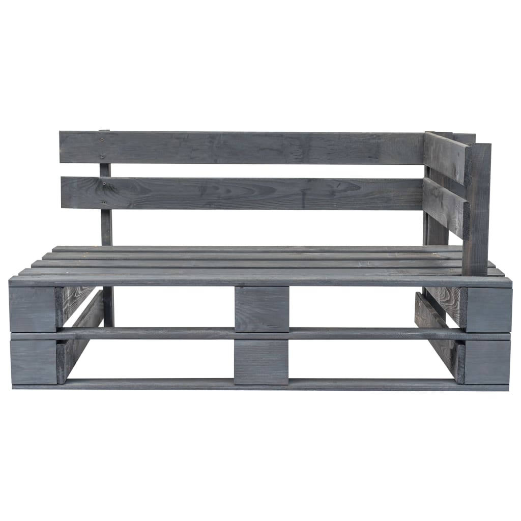 Fenyőfa kerti raklapkanapé homokszínű párnákkal