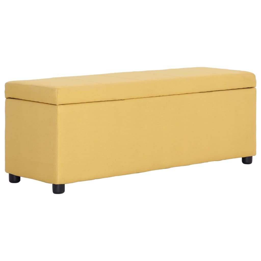 Sárga poliészter pad tárolórekesszel 116 cm