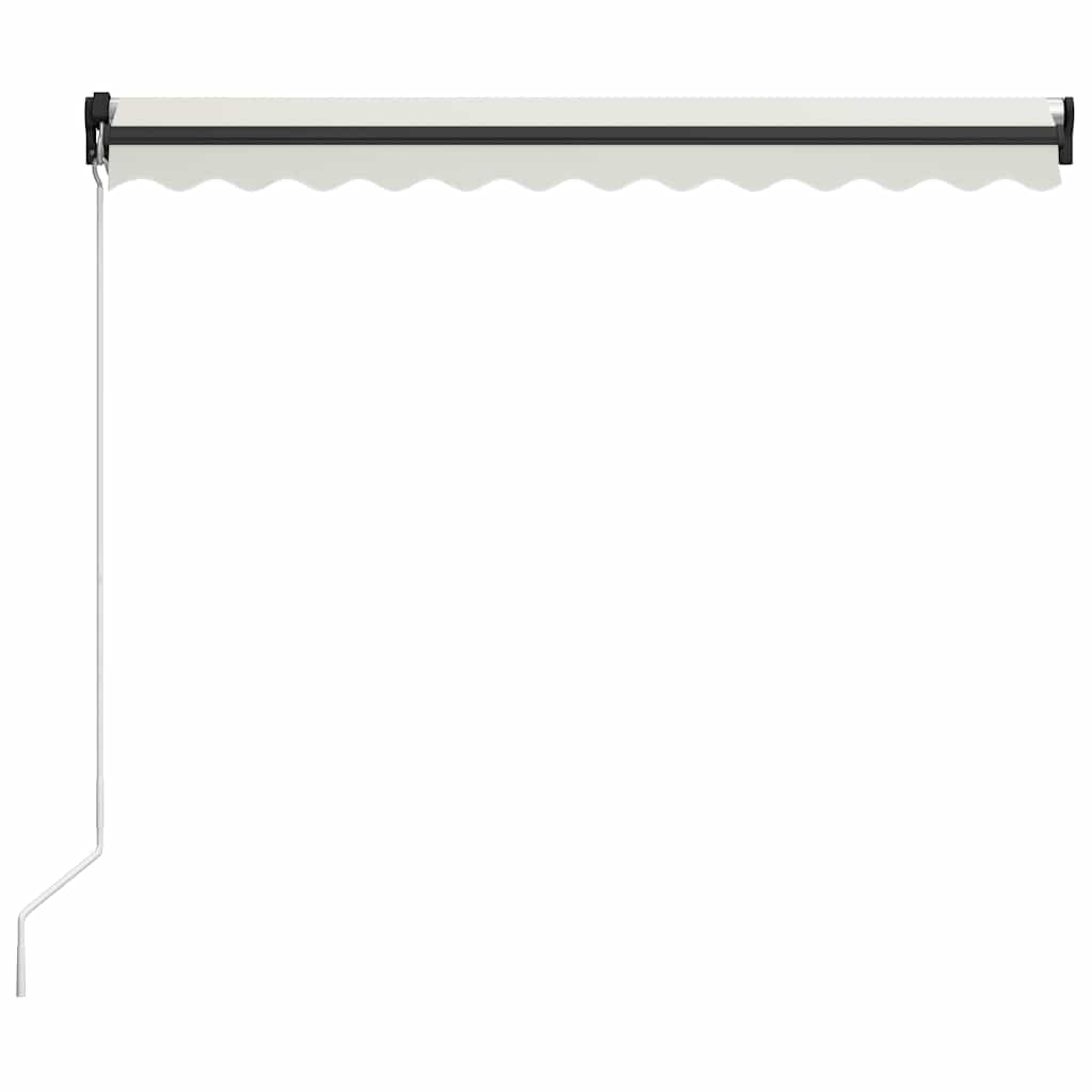 Krémszínű kézzel kihúzható LED-es napellenző 300 x 250 cm