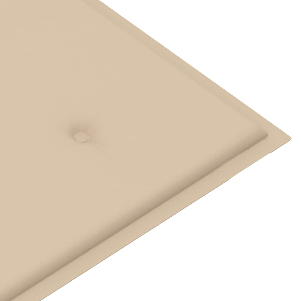 Tömör tíkfa rakásolható kerti pad párnával 128,5 cm