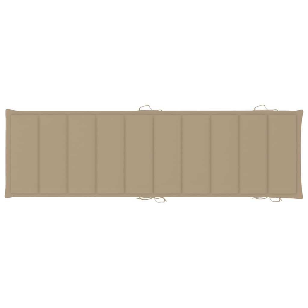 2 db tömör akácfa napozóágy párnákkal