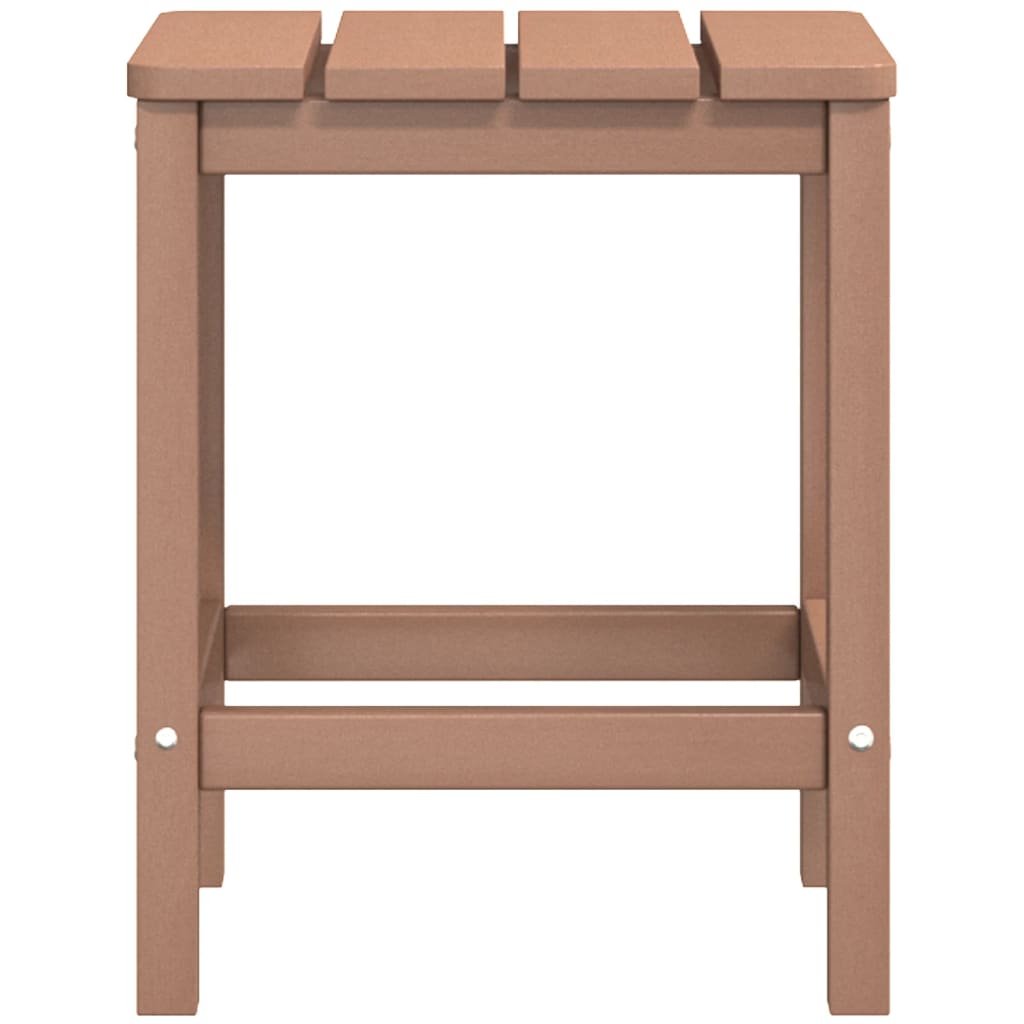 Barna HDPE kerti adirondack szék lábtartóval és asztallal
