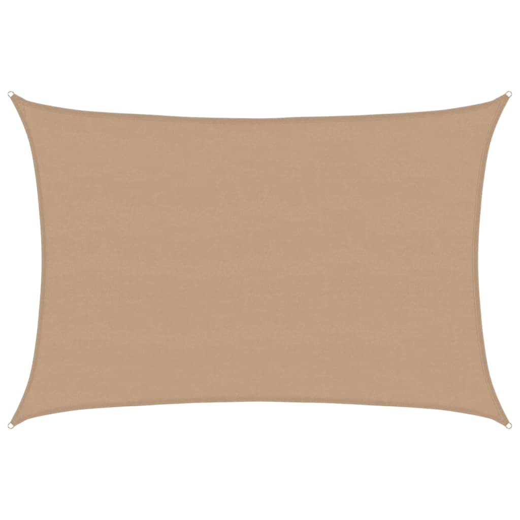 Tópszínű HDPE napvitorla 160 g/m² 5 x 6 m