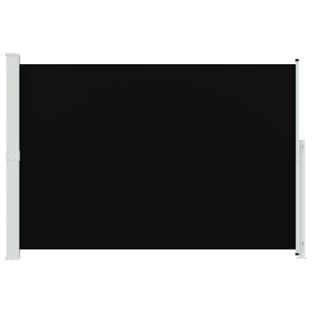 Fekete behúzható oldalsó terasznapellenző 200 x 300 cm