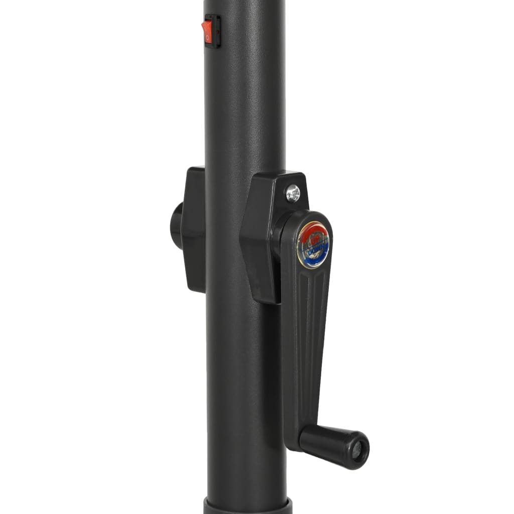 Tópszínű alumínium napernyő LED-világítással 200 x 211 cm