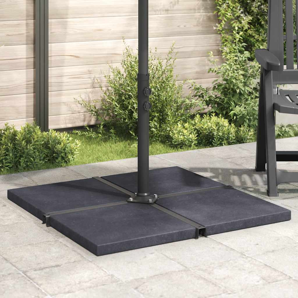 Fekete négyszög alakú gránit napernyőtalp nehezék 25 kg