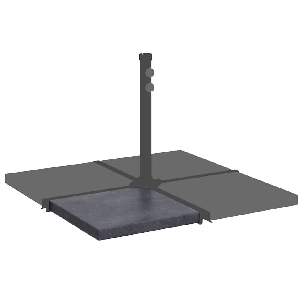 Fekete négyszög alakú gránit napernyőtalp nehezék 25 kg