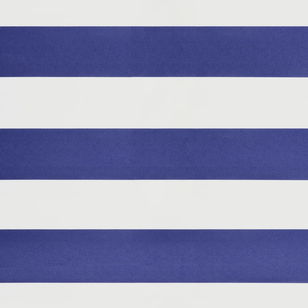 Kék és fehér szövet és alumínium behúzható napellenző 3 x 2,5 m