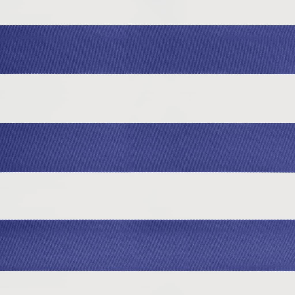 Kék/fehér szövet és alumínium behúzható napellenző 3,5 x 2,5 m