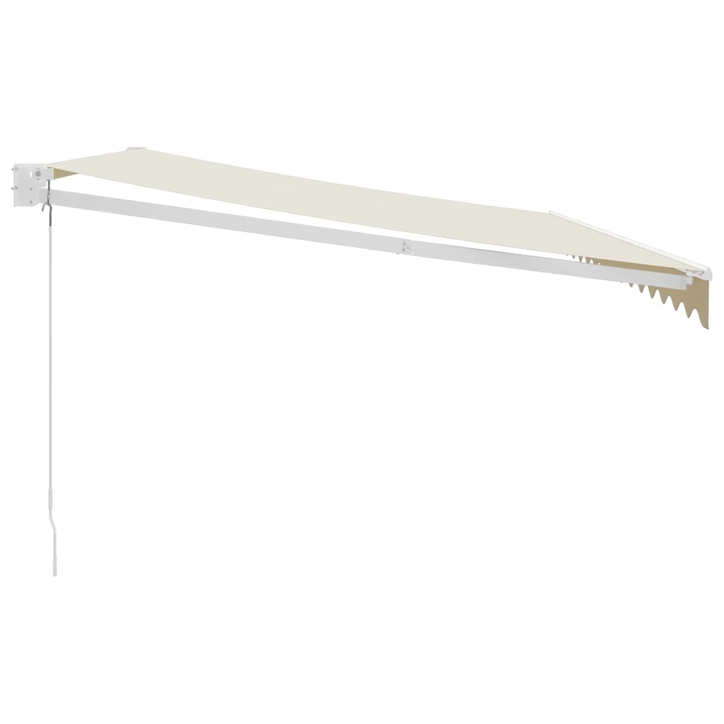 Krémszínű szövet és alumínium behúzható napellenző 4 x 3 m