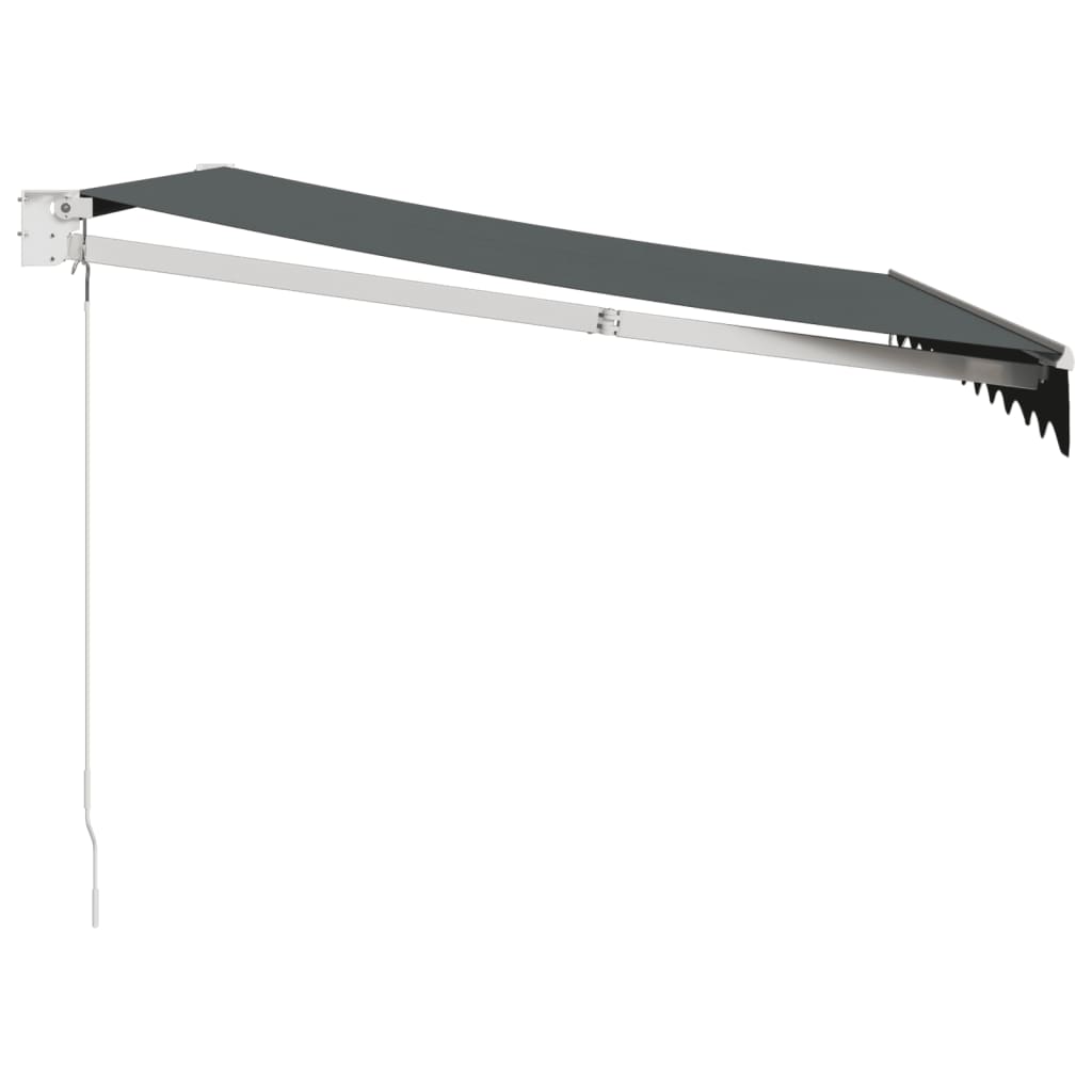 Antracit szövet és alumínium behúzható napellenző 3 x 2,5 m