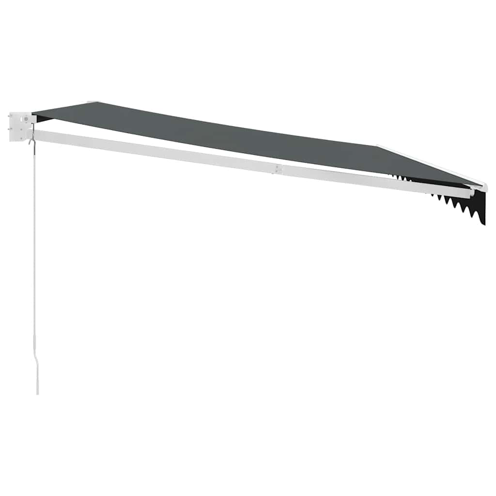 Antracit szövet és alumínium behúzható napellenző 4,5 x 3 m