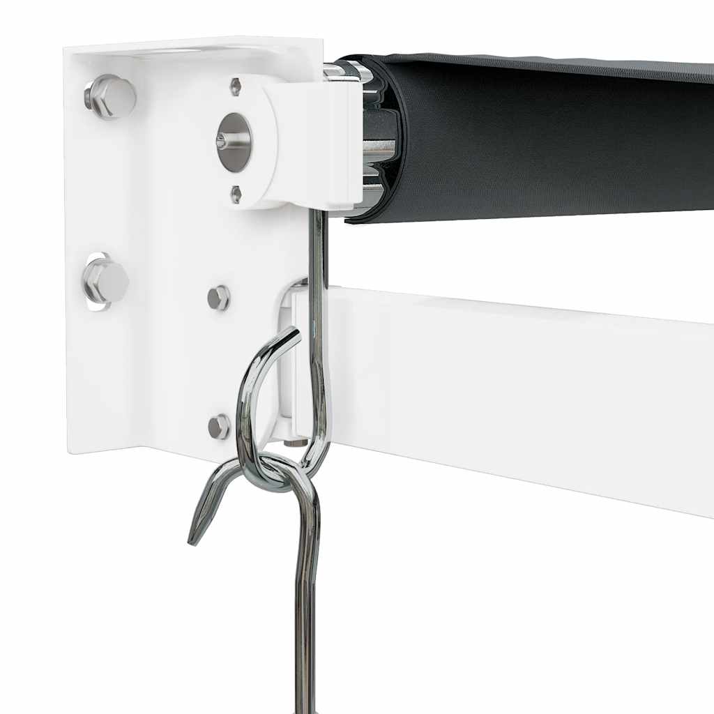 Antracit szövet és alumínium behúzható napellenző 4,5 x 3 m