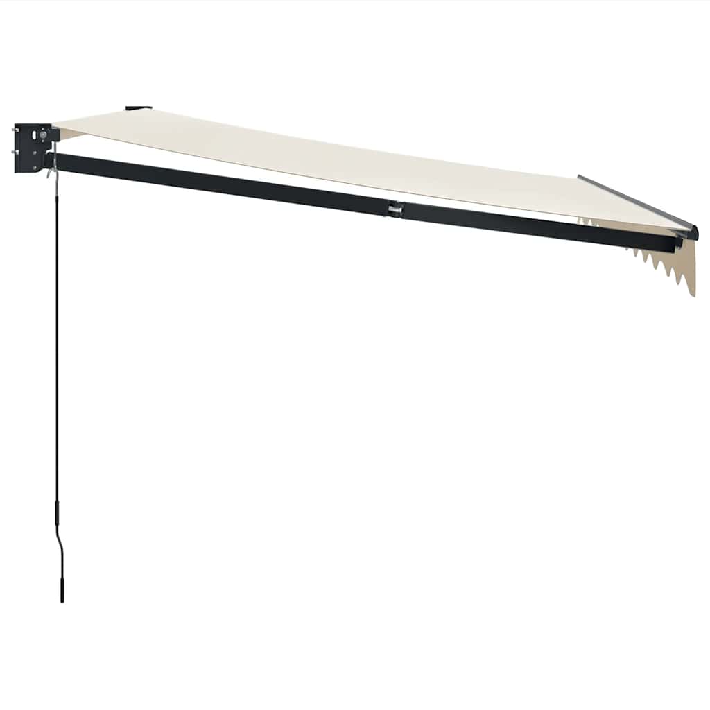 Krémszínű szövet és alumínium behúzható napellenző 3 x 2,5 m