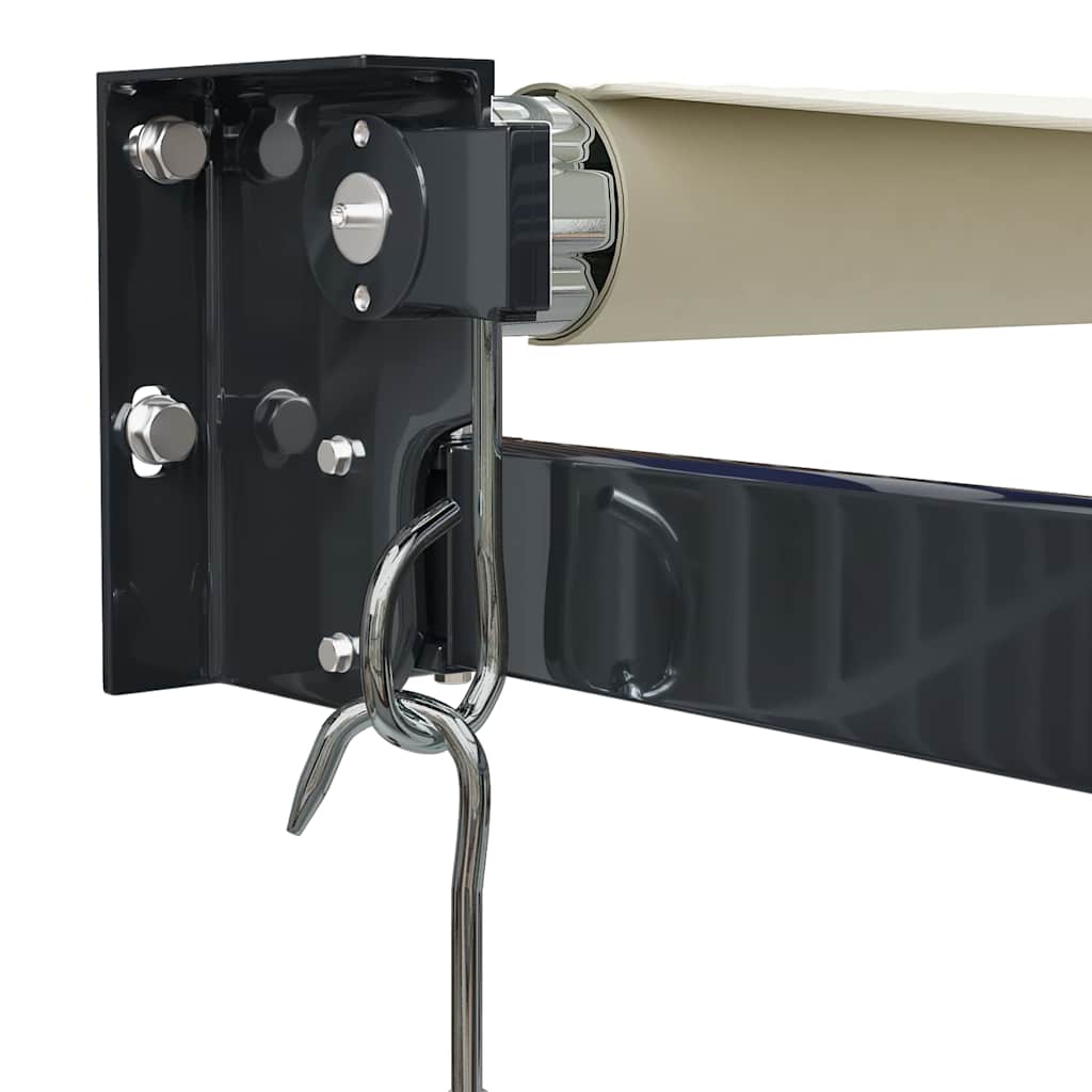 Krémszínű szövet és alumínium behúzható napellenző 3 x 2,5 m