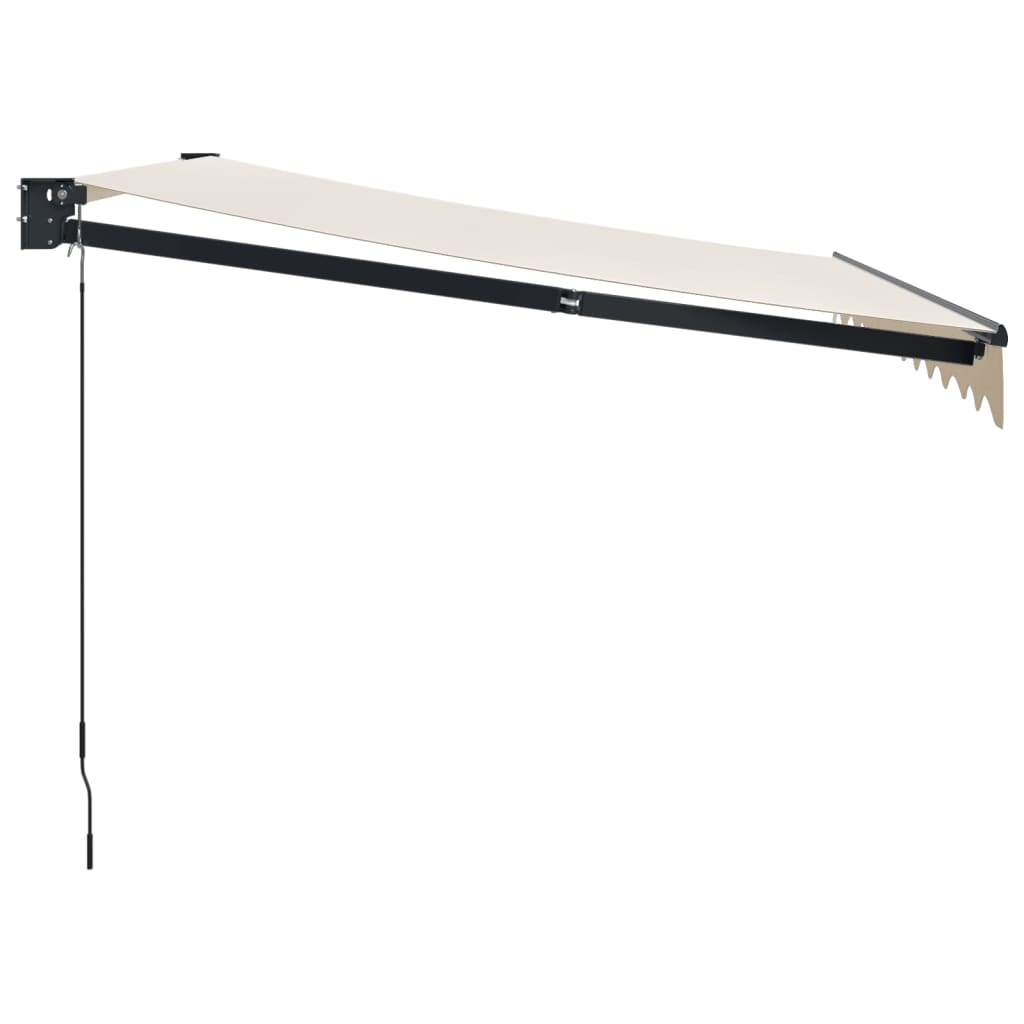 Krémszínű szövet és alumínium behúzható napellenző 3,5 x 2,5 m