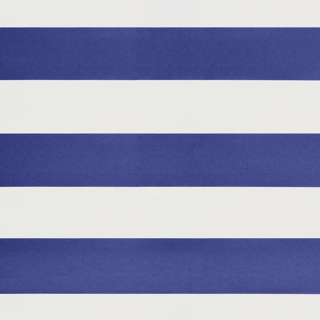 Kék és fehér automata behúzható napellenző 3 x 2,5 m