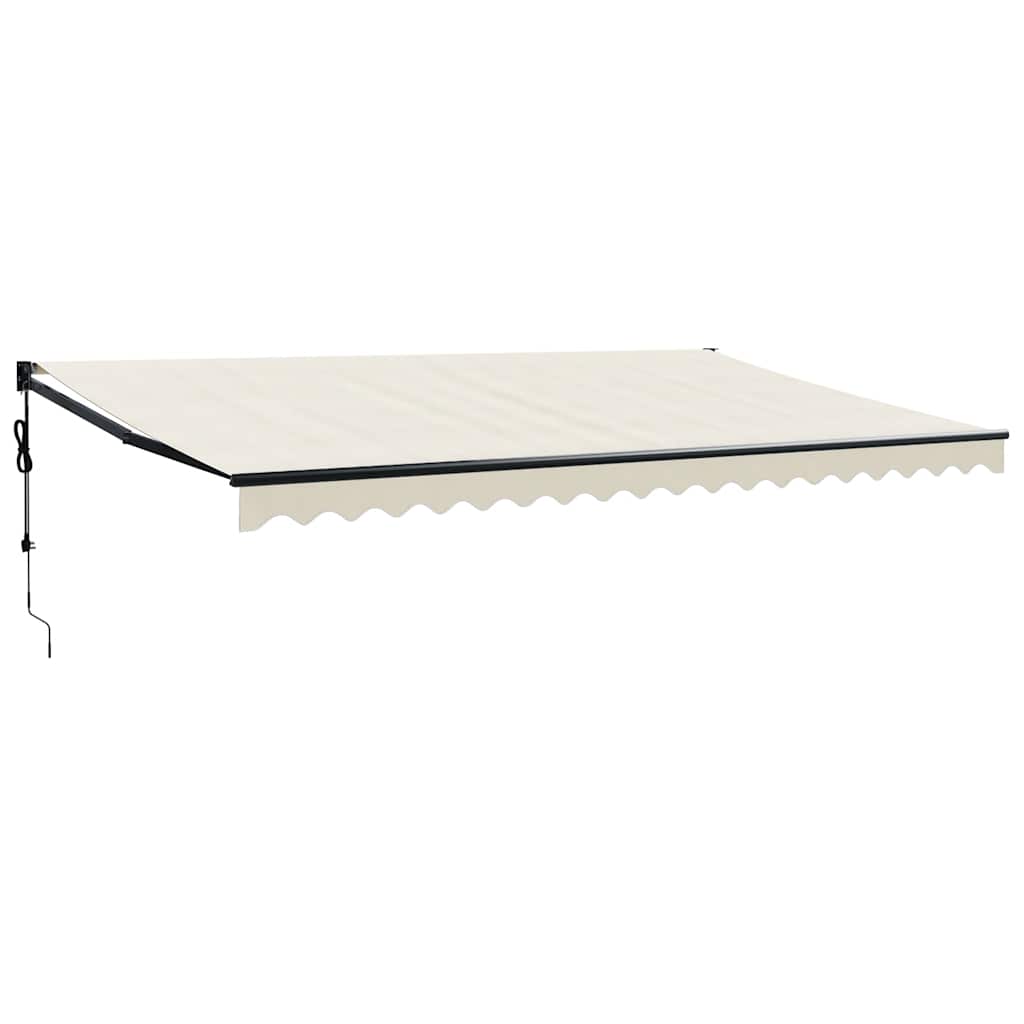 Krémszínű automata behúzható napellenző 5 x 3 m