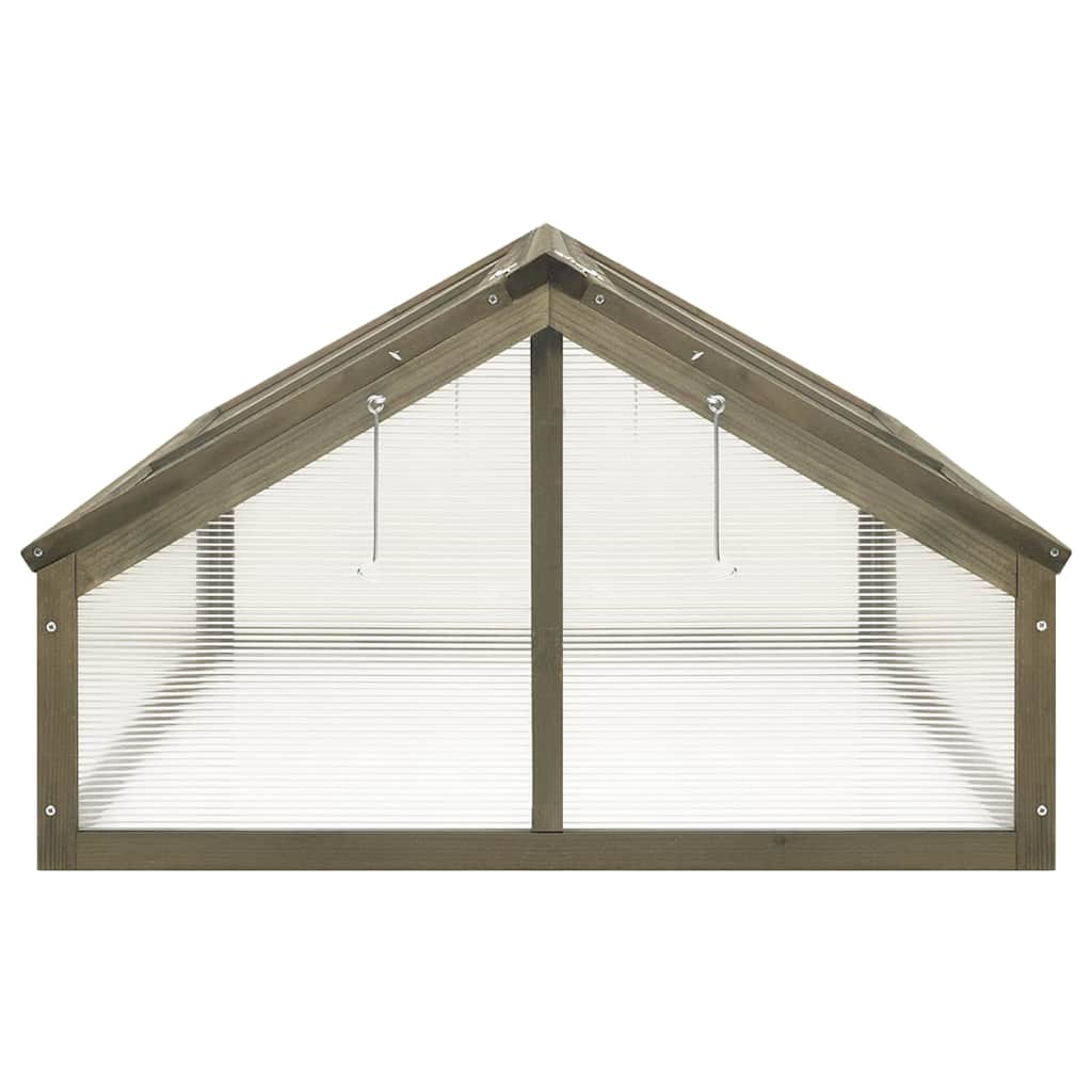 Szürke fenyőfa melegház 114 x 80 x 50 cm