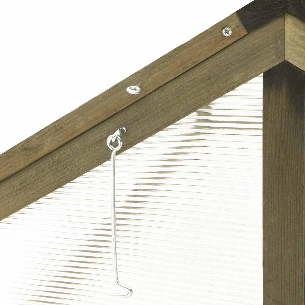 Szürke fenyőfa melegház 114 x 80 x 50 cm