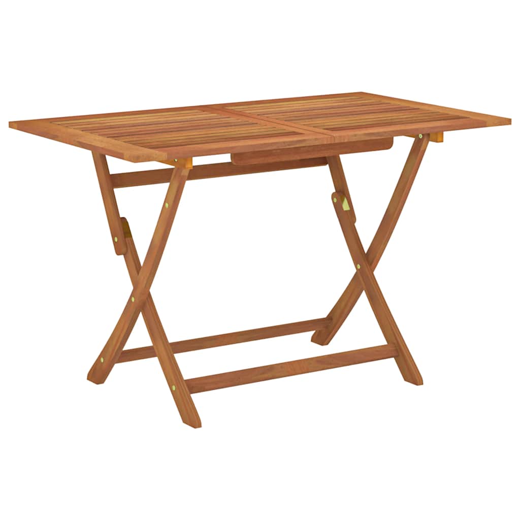 Tömör eukaliptuszfa összecsukható kerti asztal 120 x 70 x 75 cm
