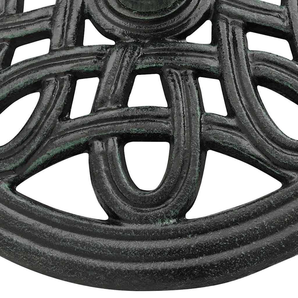 Zöld öntöttvas napernyőtalp 40 x 40 x 32 cm