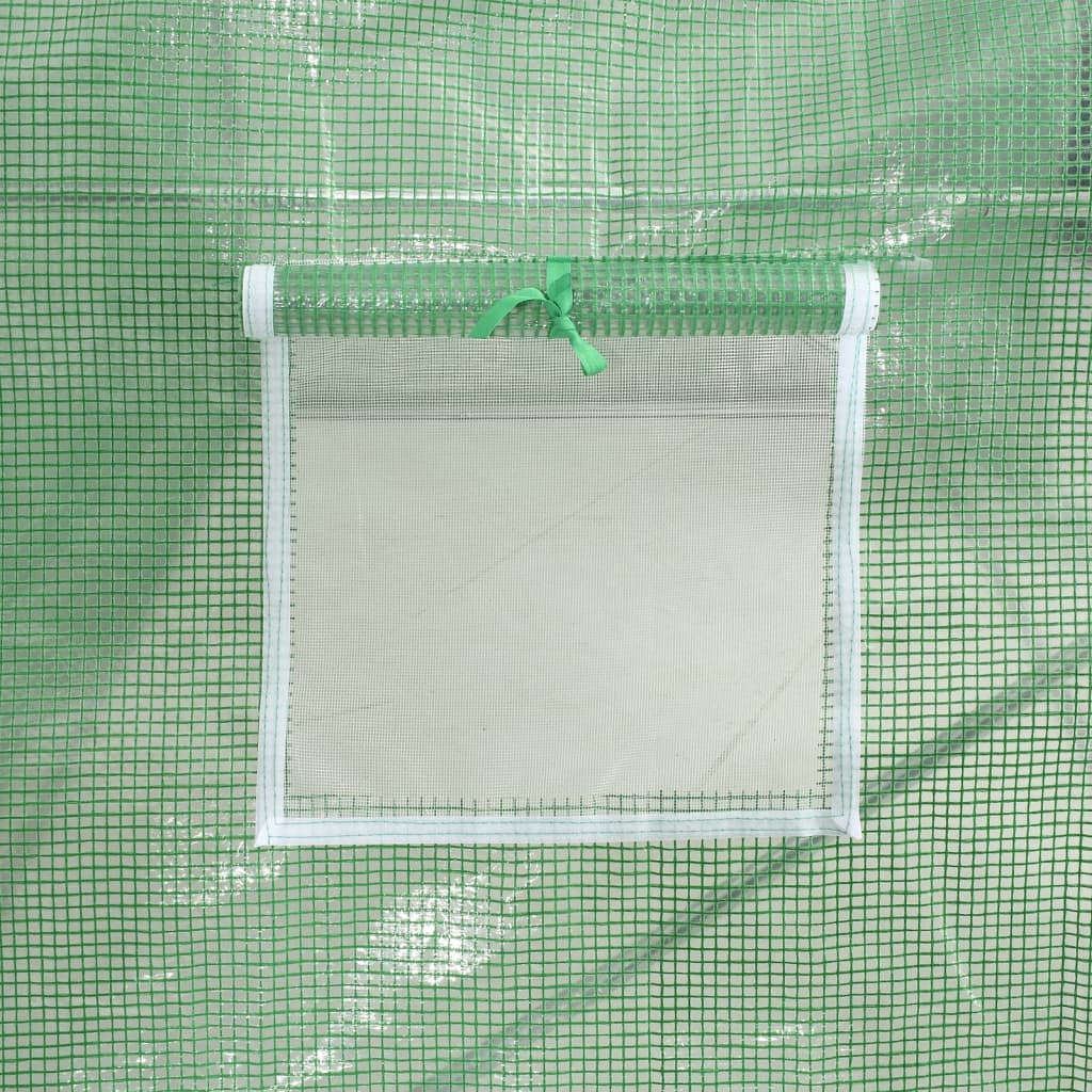Zöld acélvázas melegház 12 m² 6 x 2 x 2 m