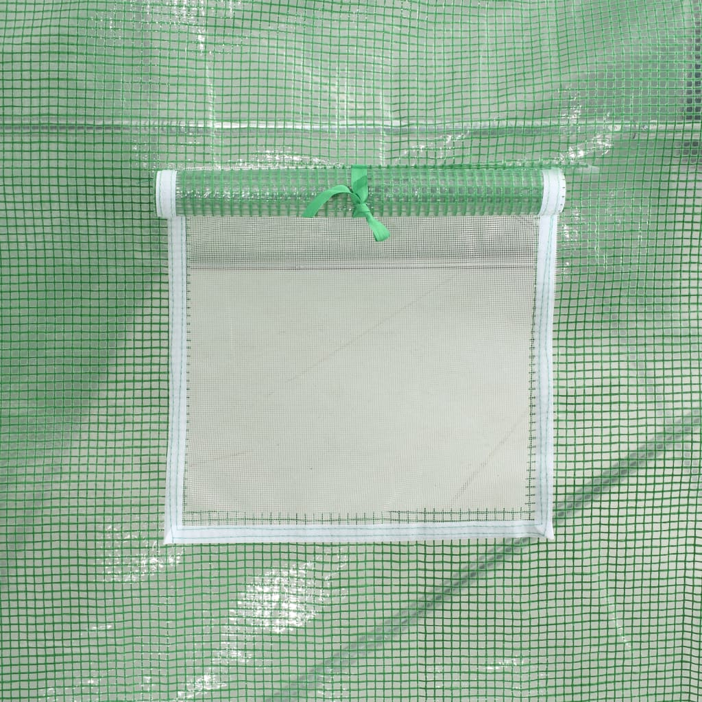 Zöld acélvázas melegház 20 m² 5 x 4 x 2,3 m