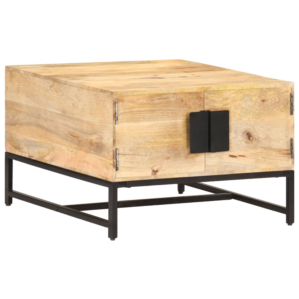 Tömör mangófa dohányzóasztal 67 x 67 x 45 cm