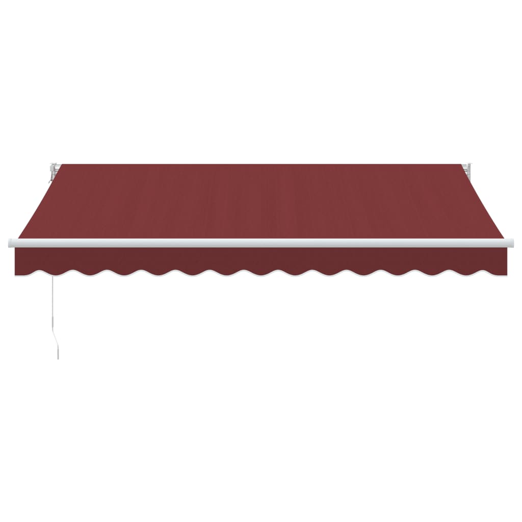 Burgundi vörös kézzel kihúzható napellenző 350 x 250 cm