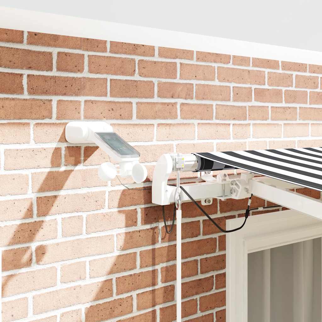 Antracit-fehér automata kihúzható napellenző LED-del 300x250 cm