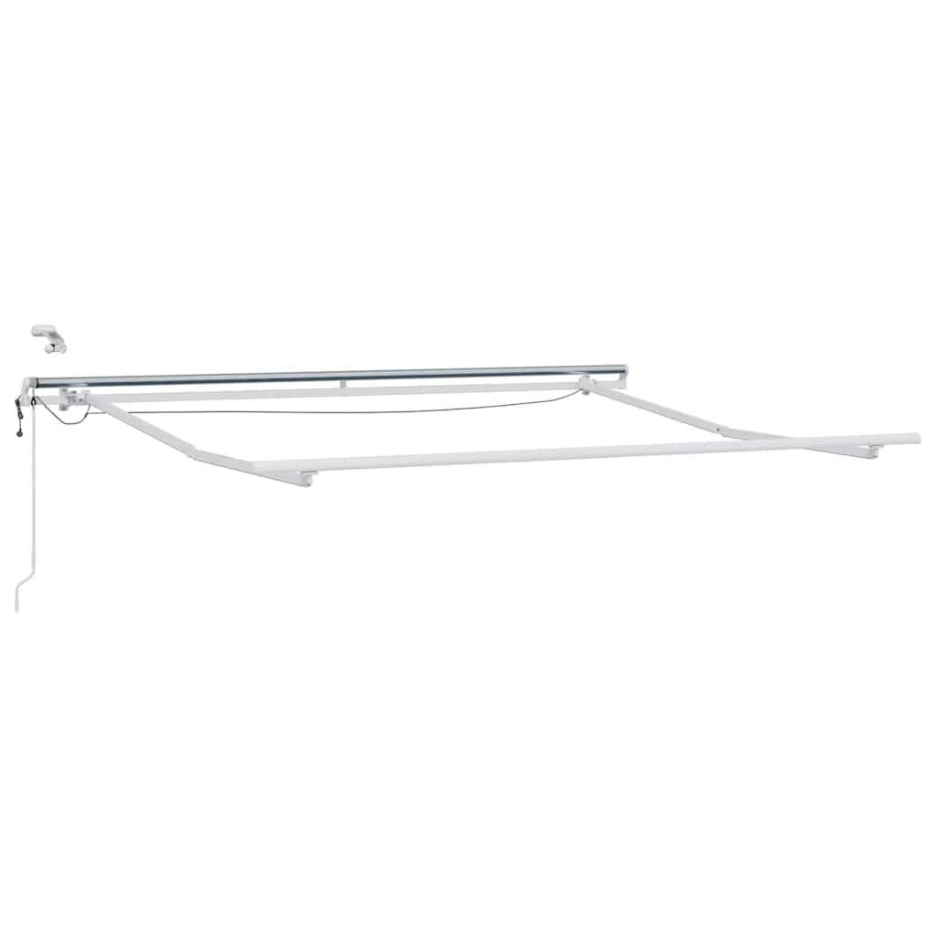 Antracit-fehér automata kihúzható napellenző LED-del 300x250 cm
