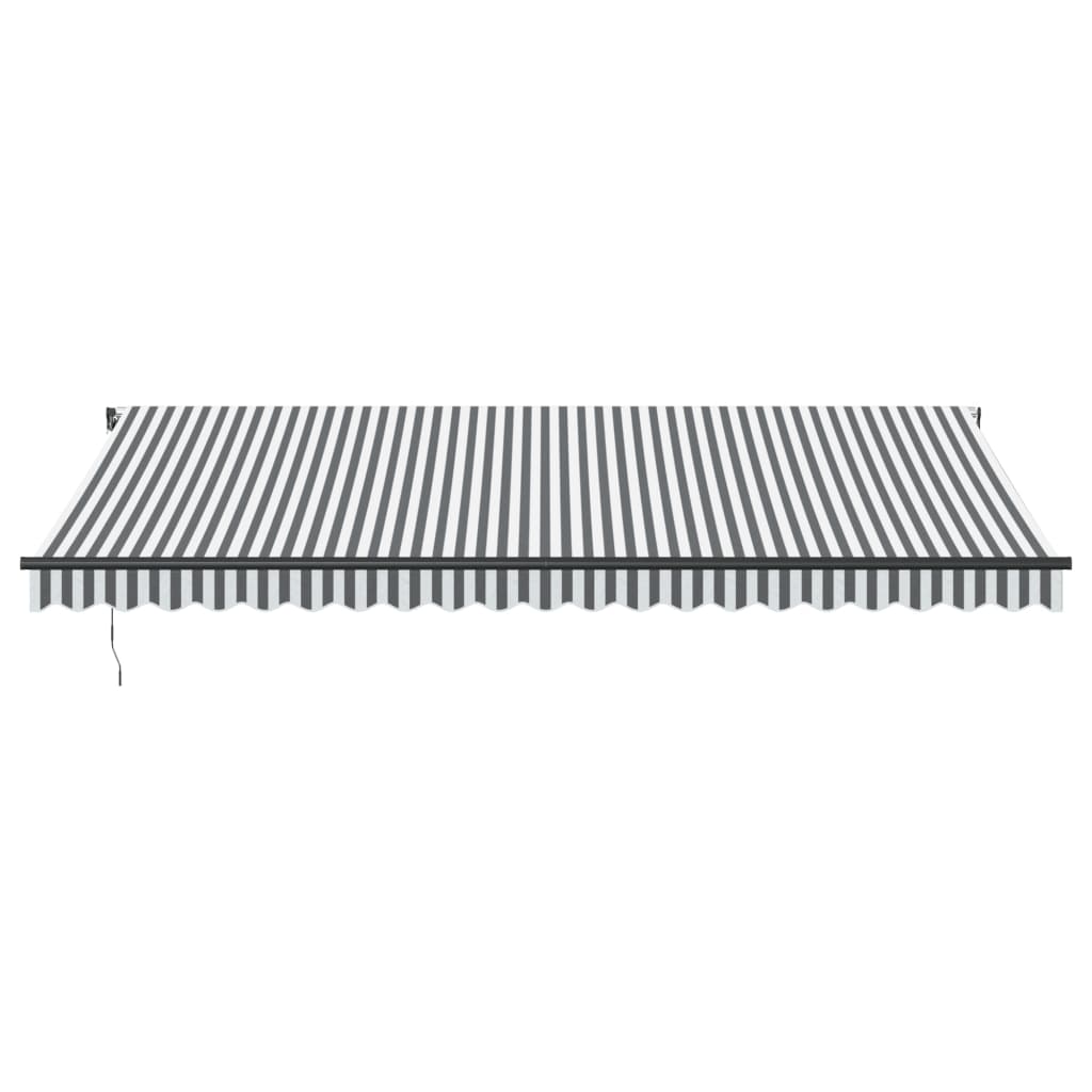 Antracitszürke és fehér automata napellenző 500 x 350 cm