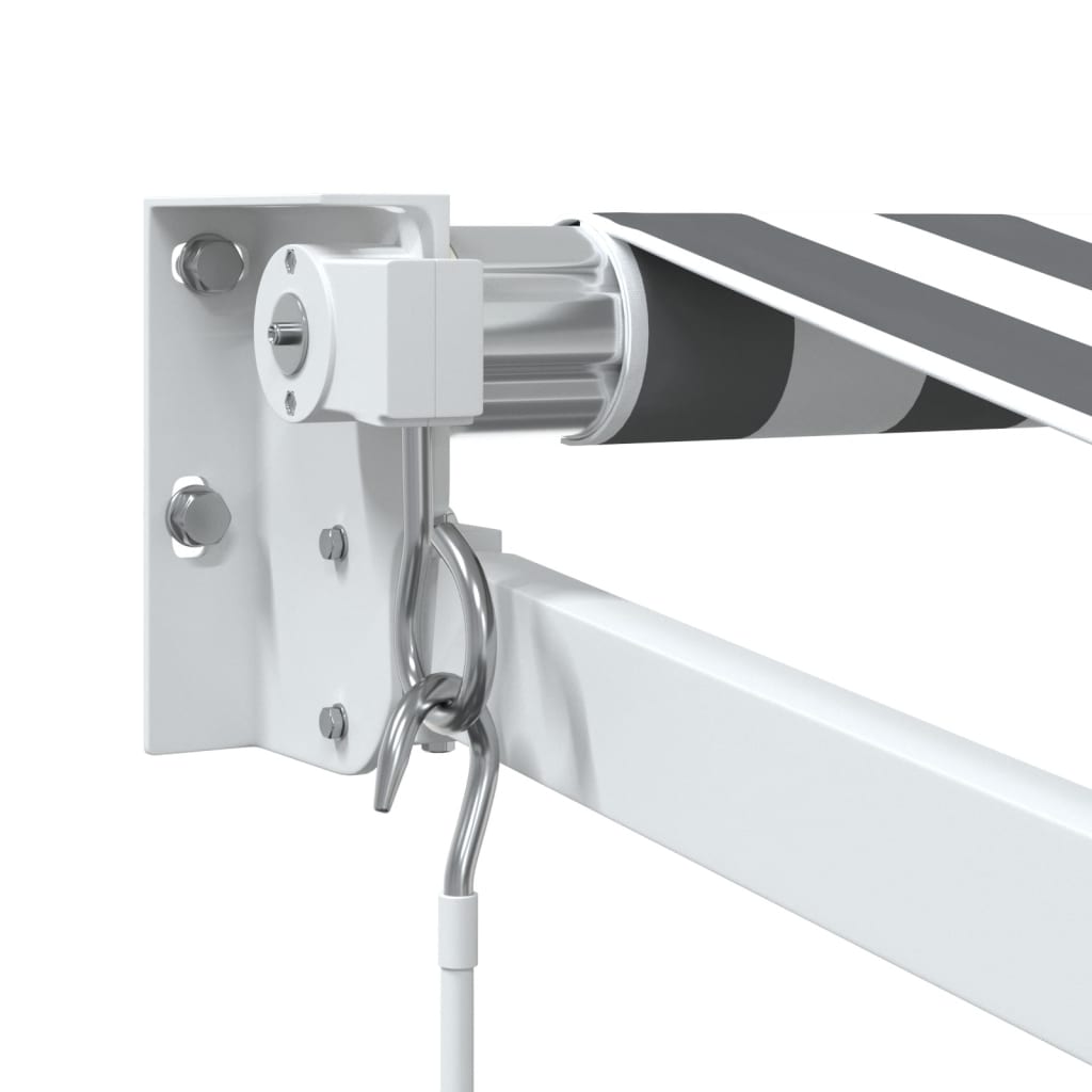 Antracit-fehér szövet-alumínium behúzható napellenző 3 x 2,5 m