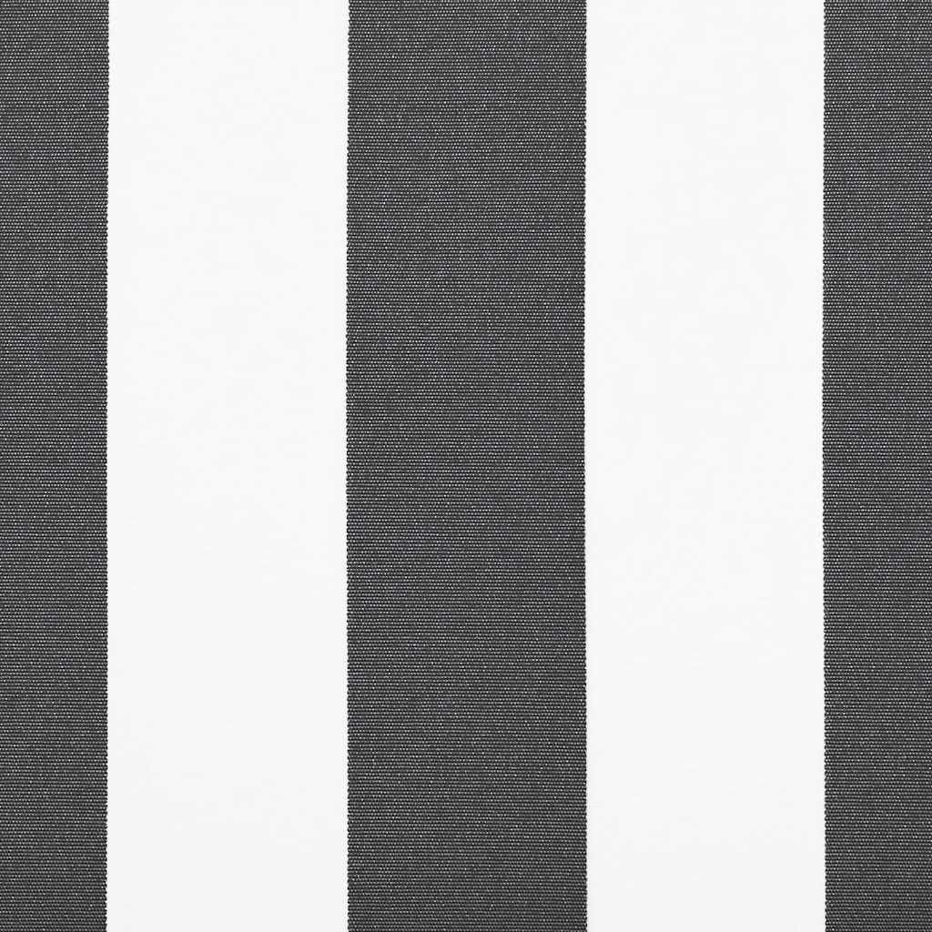 Antracit/fehér szövet és alumínium behúzható napellenző 4,5x3 m