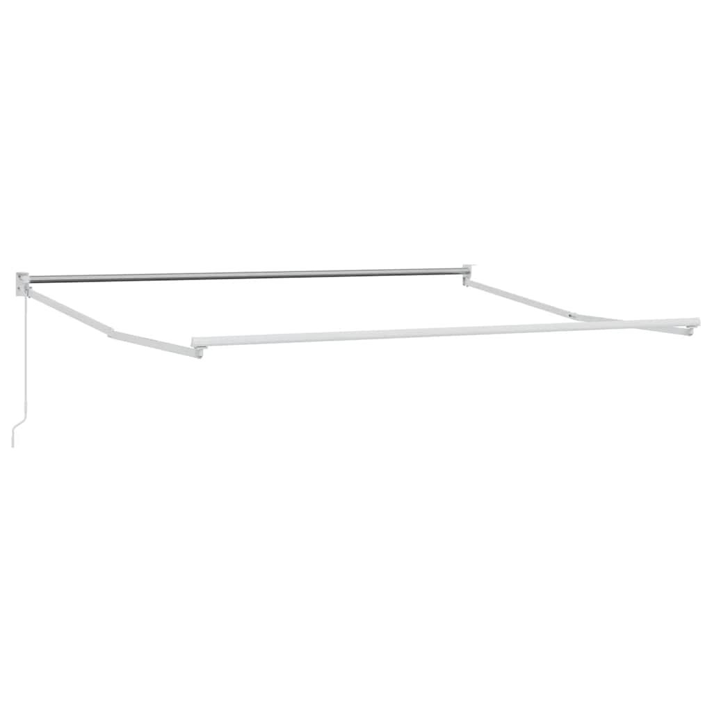 Antracit/fehér szövet és alumínium behúzható napellenző 4,5x3 m