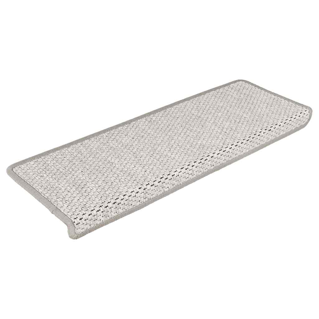 15 db szizál hatású platina öntapadó lépcsőszőnyeg 65x21x4 cm