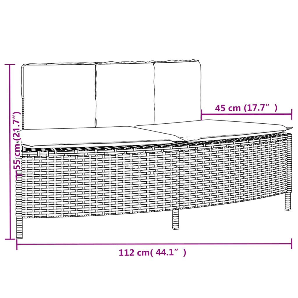 Fekete polyrattan és tömör akácfa jakuzzi-keret