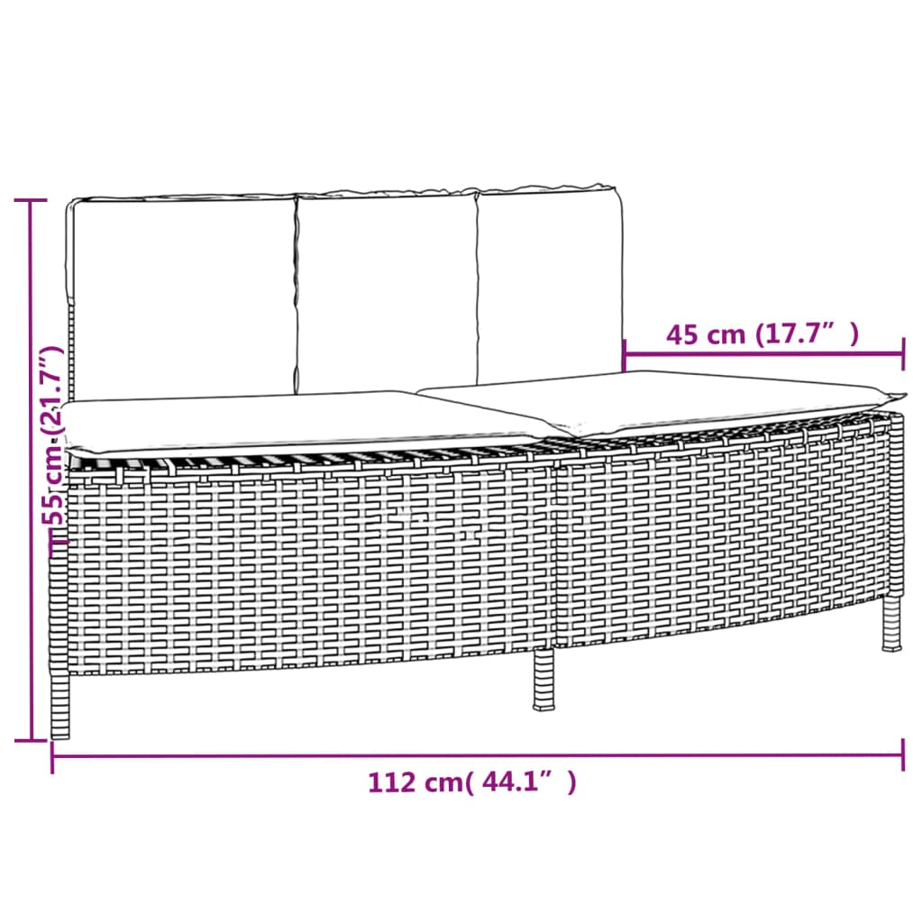 Fekete polyrattan és tömör akácfa jakuzzi-keret