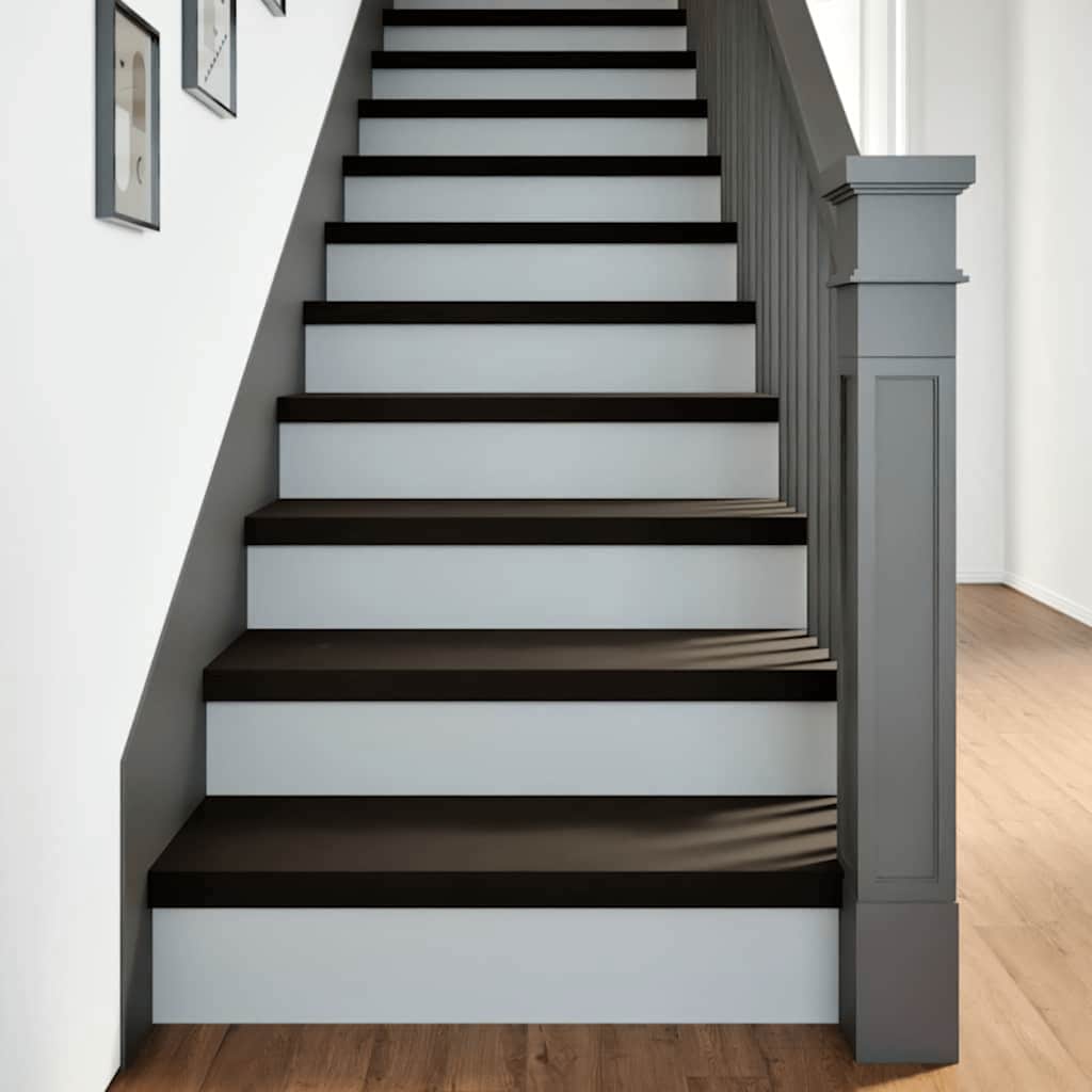 Lépcsőfokok 12 db Sötétbarna 70x25x2 cm tömör fa tölgyfa