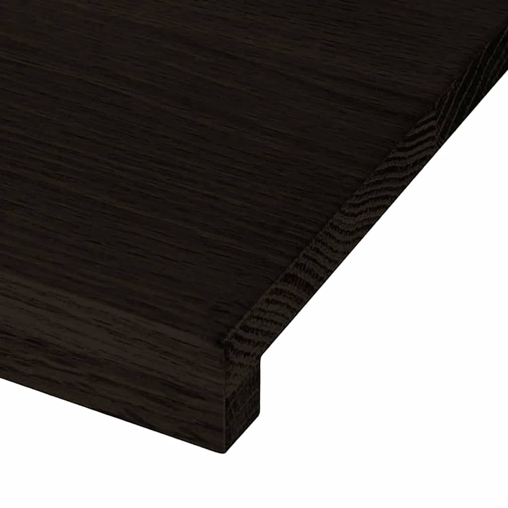 Lépcsőfokok 16 db sötétbarna 80x30x2 cm tömör fa tölgyfa