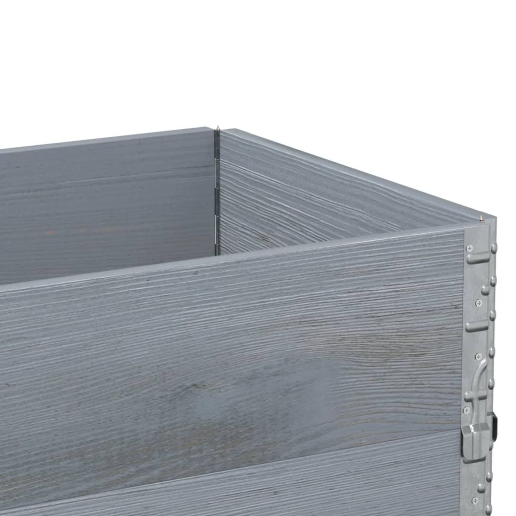 Szürke tömör fenyő kerti növénytartó 100 x 50 cm