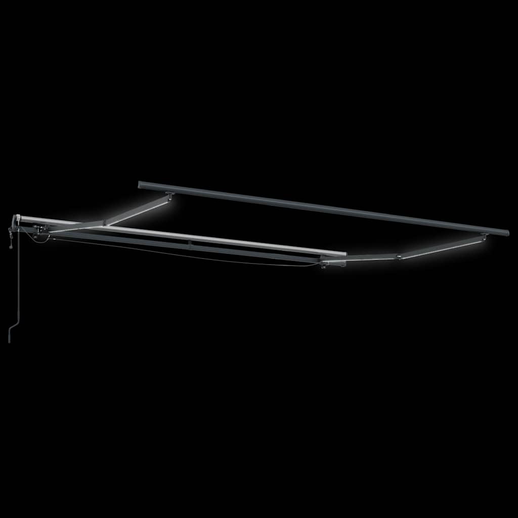 Barna automata kihúzható LED-es napellenző 300 x 250 cm
