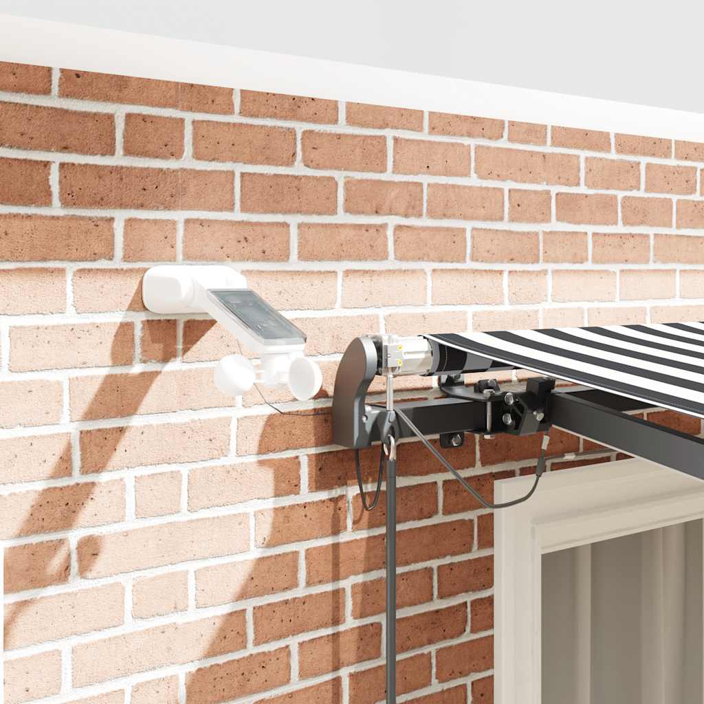 Antracitszürke-fehér automata kihúzható napellenző 300x250 cm