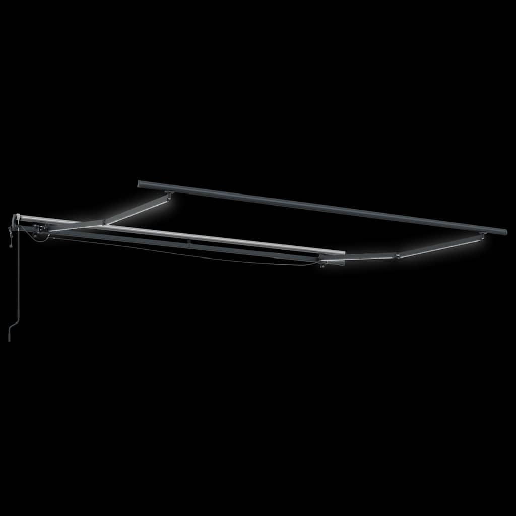 Antracitszürke-fehér automata kihúzható napellenző 300x250 cm