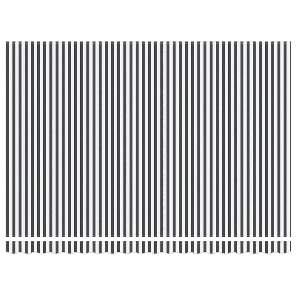 Antracitszürke-fehér automata kihúzható napellenző 450 x 300 cm